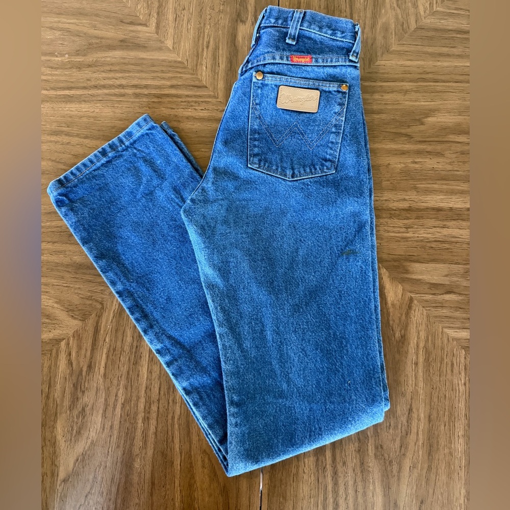 Vintage 70s 80s Wrangler Cowboy Cut Jeans medium wash 26x33 High waist